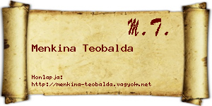 Menkina Teobalda névjegykártya